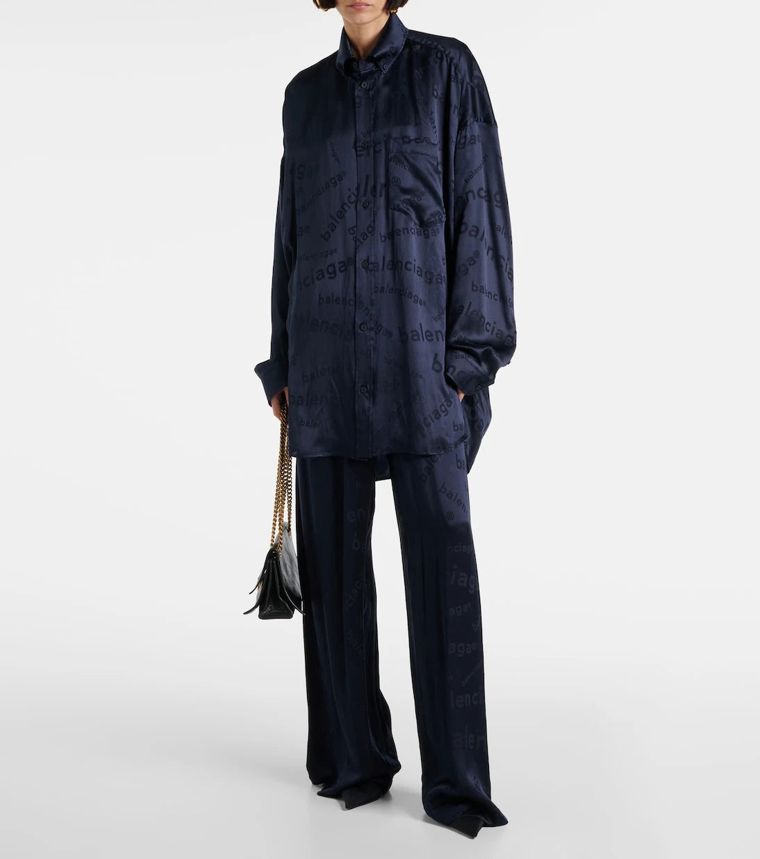 Balenciaga - قميص حريري بتصميم كوكو