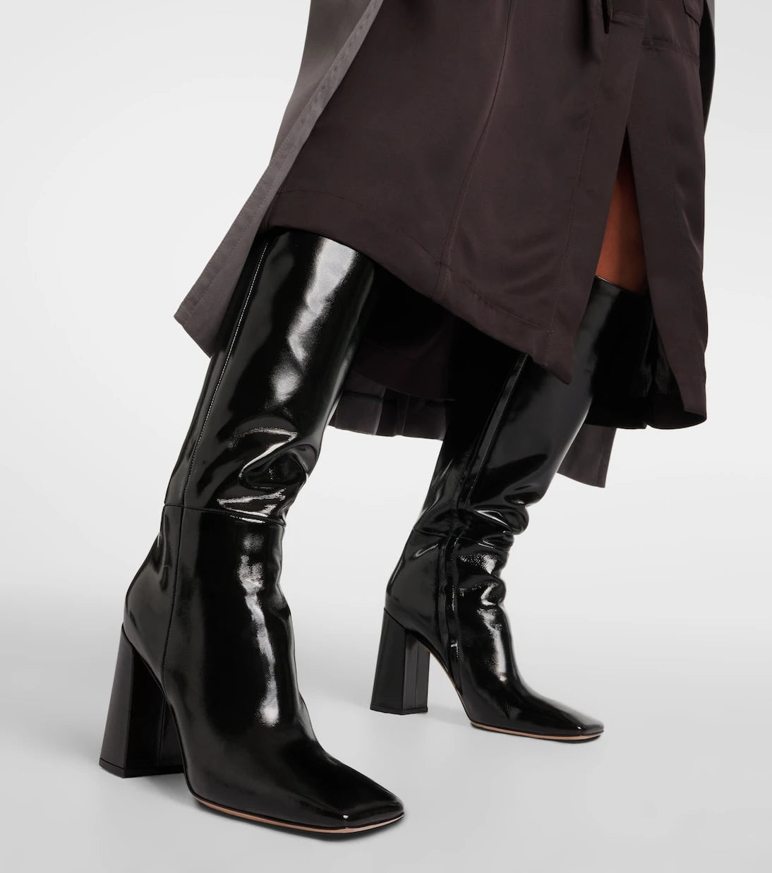 Gianvito Rossi - 95 patent leather knee-high boots