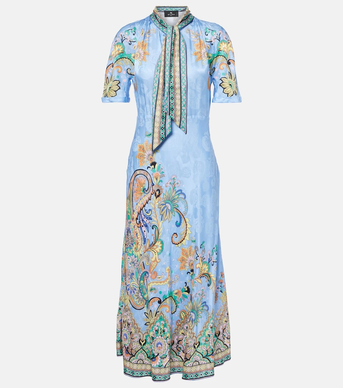 Etro - Paisley satin midi dress