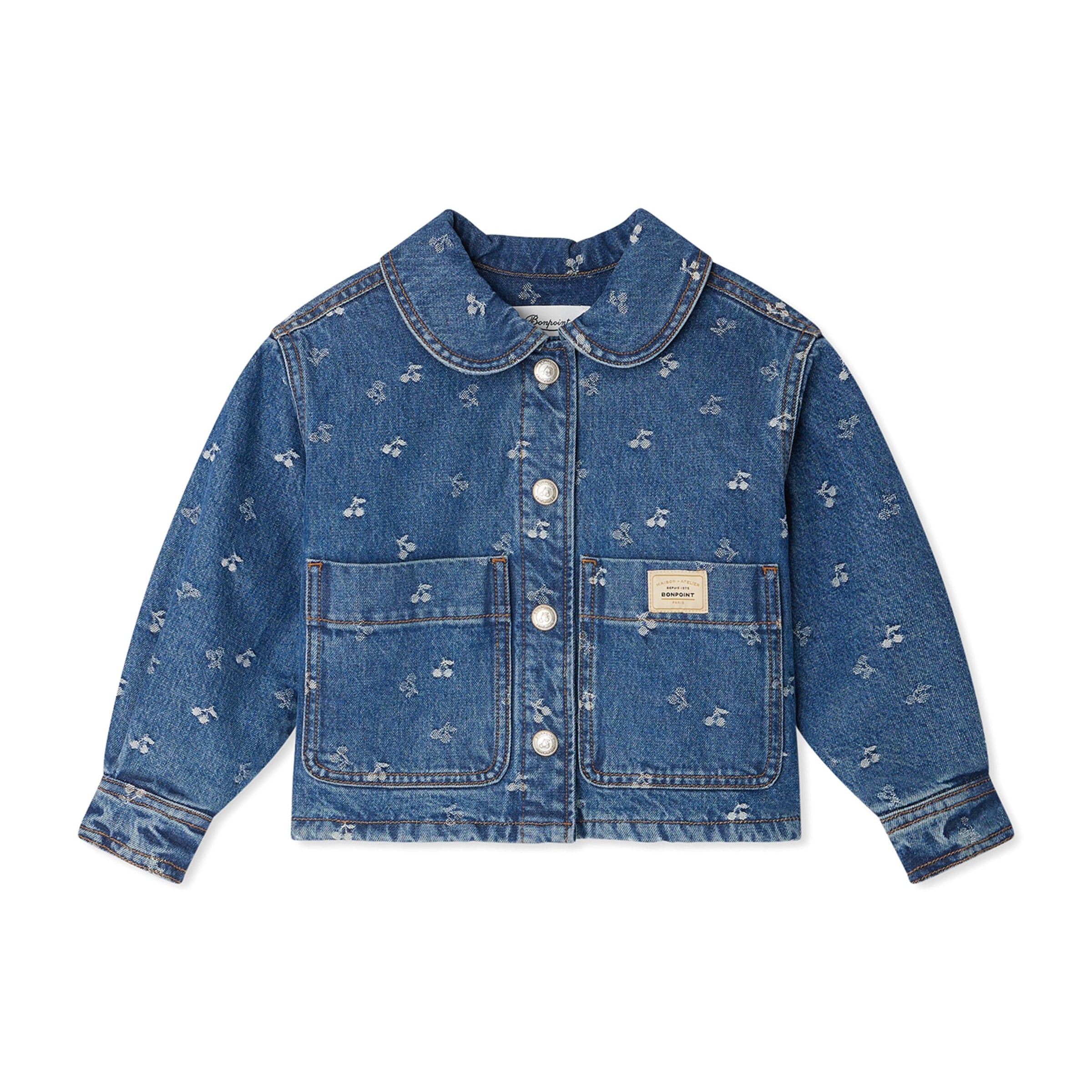 Cherry-Embroidered Jacket (4-8 Years)