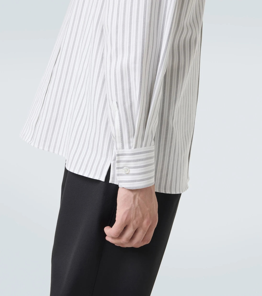 Saint Laurent - Cassandre striped cotton poplin shirt