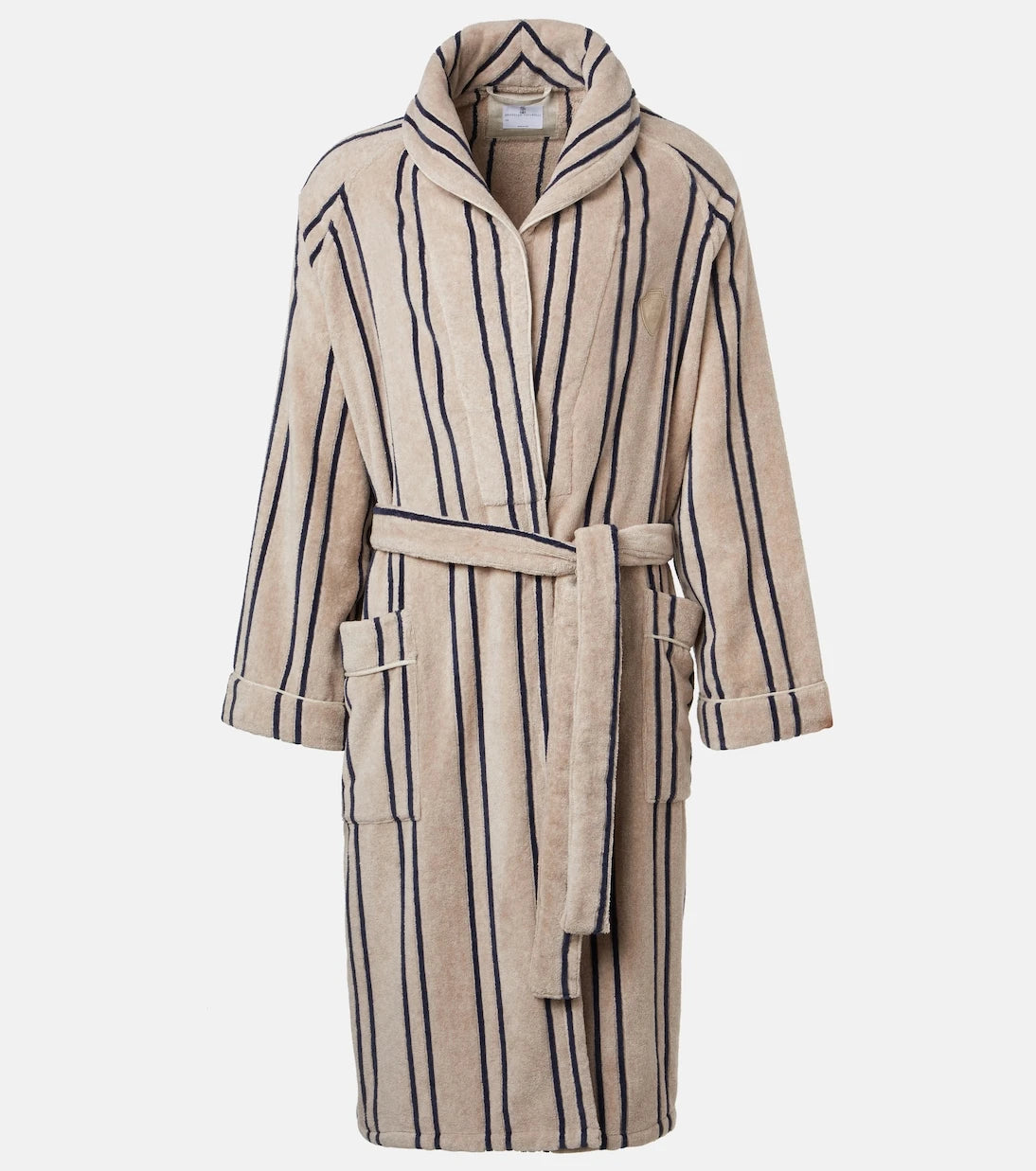 Brunello Cucinelli - Striped cotton terry bathrobe