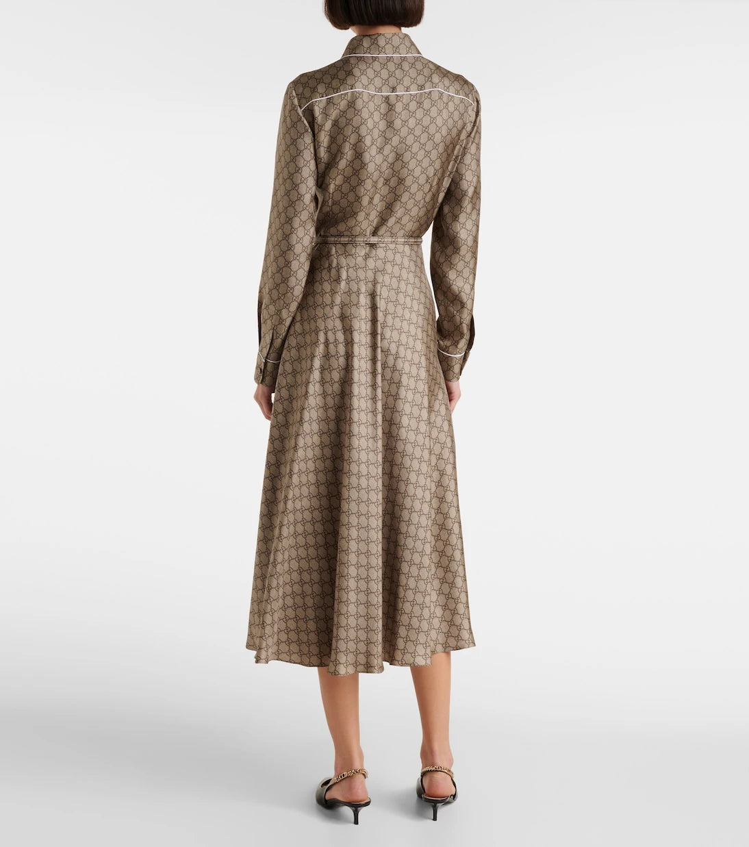 Gucci - GG silk twill shirt dress