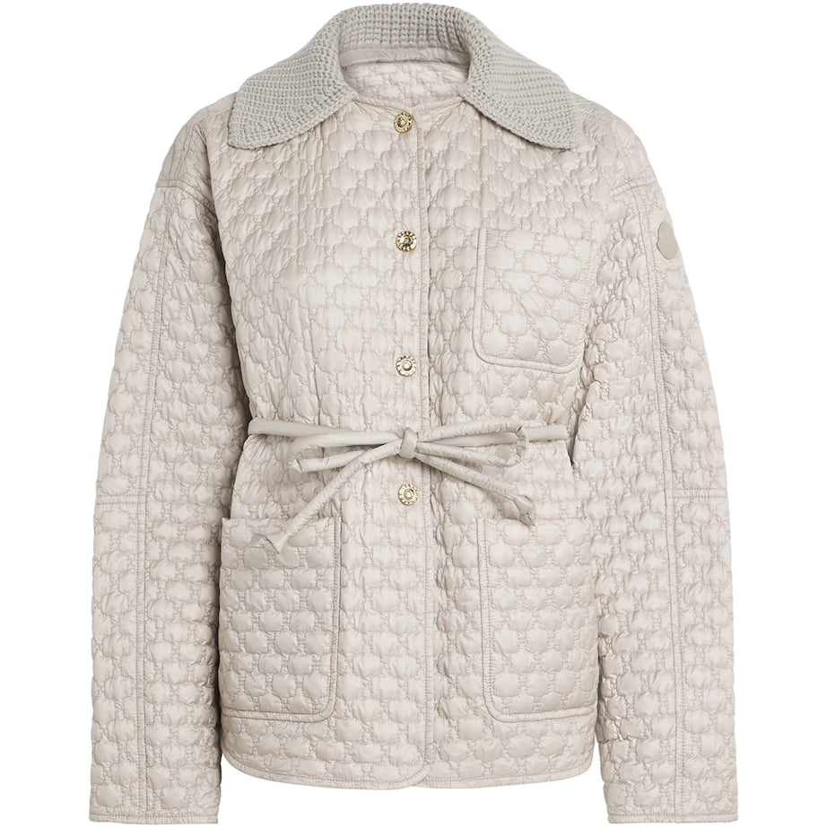 Moncler Brown Down Water-Repellent Belted Raray Jacket