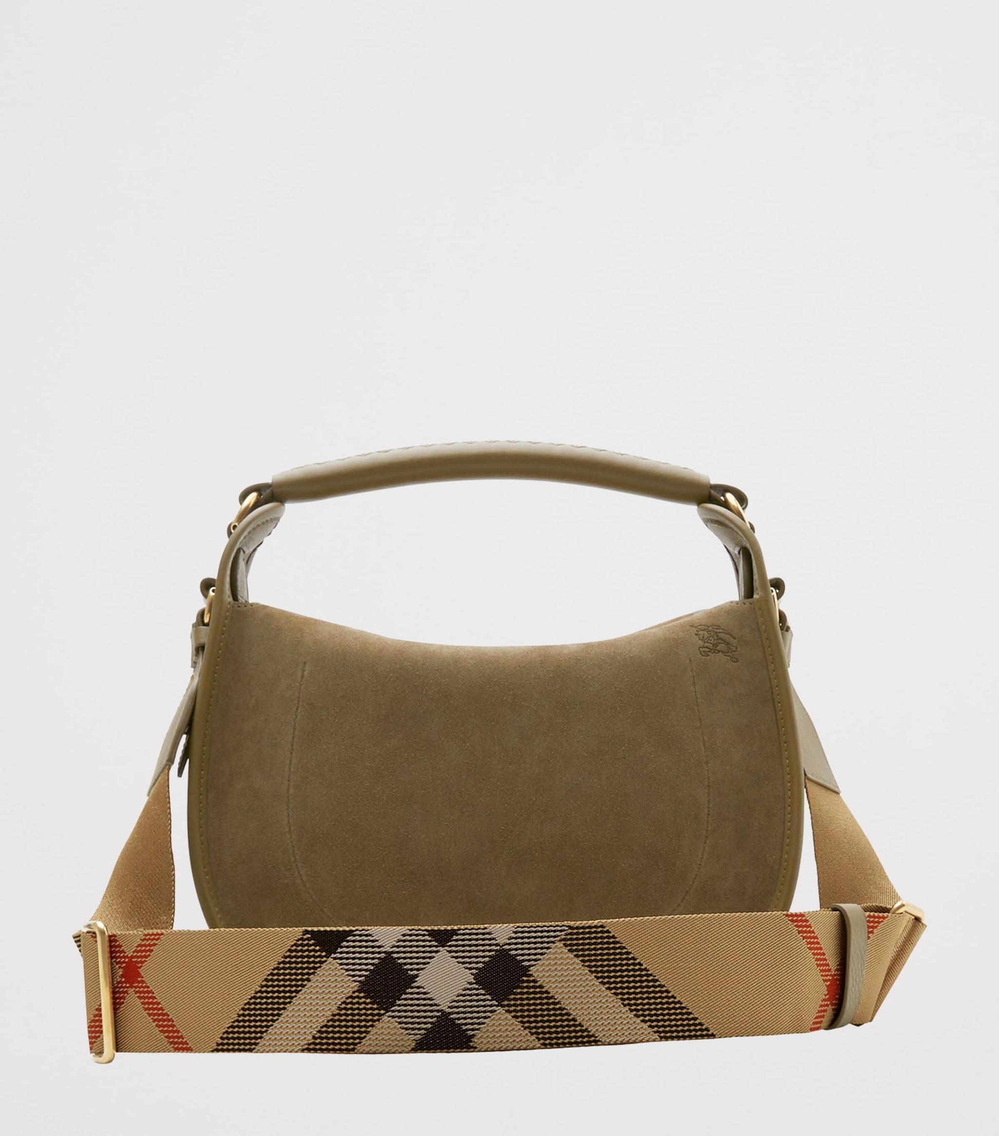 Burberry Small Suede B Clip Messenger Bag