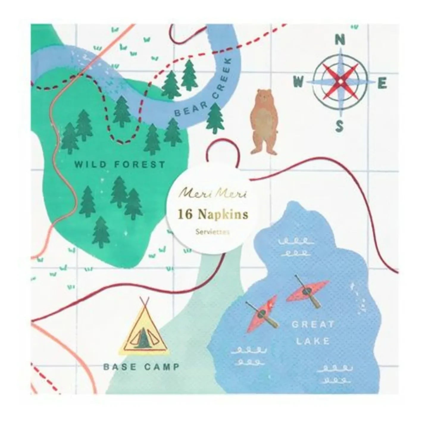 Meri Meri - Camping Adventure paper towels