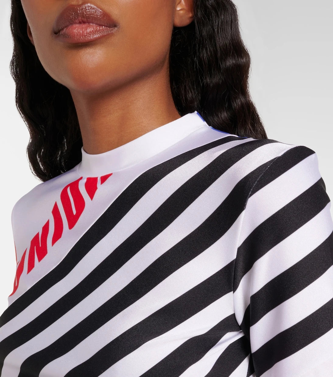 Jean Paul Gaultier - Logo striped jersey T-shirt