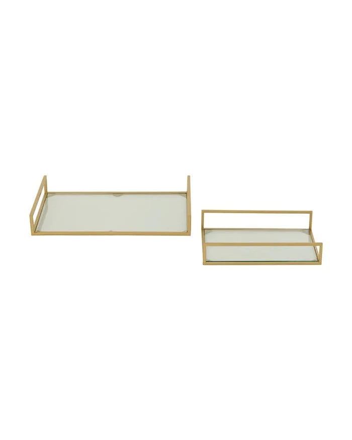 J-Line cam servis tepsileri seti, cam 50 x 35 x 7 cm
