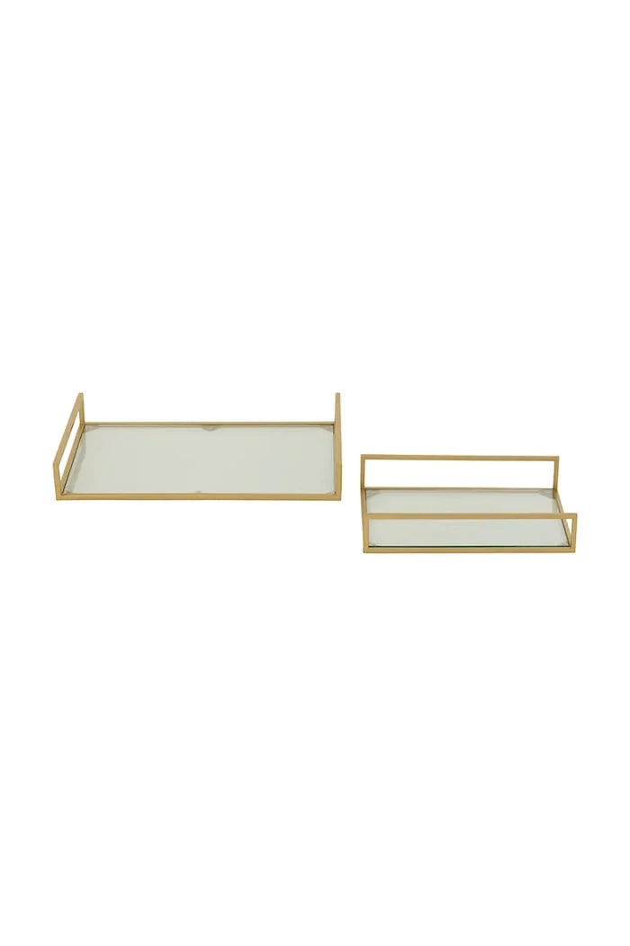 J-Line cam servis tepsileri seti, cam 50 x 35 x 7 cm