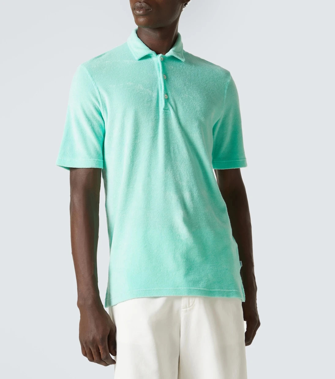 Fedeli - Cotton terry polo shirt