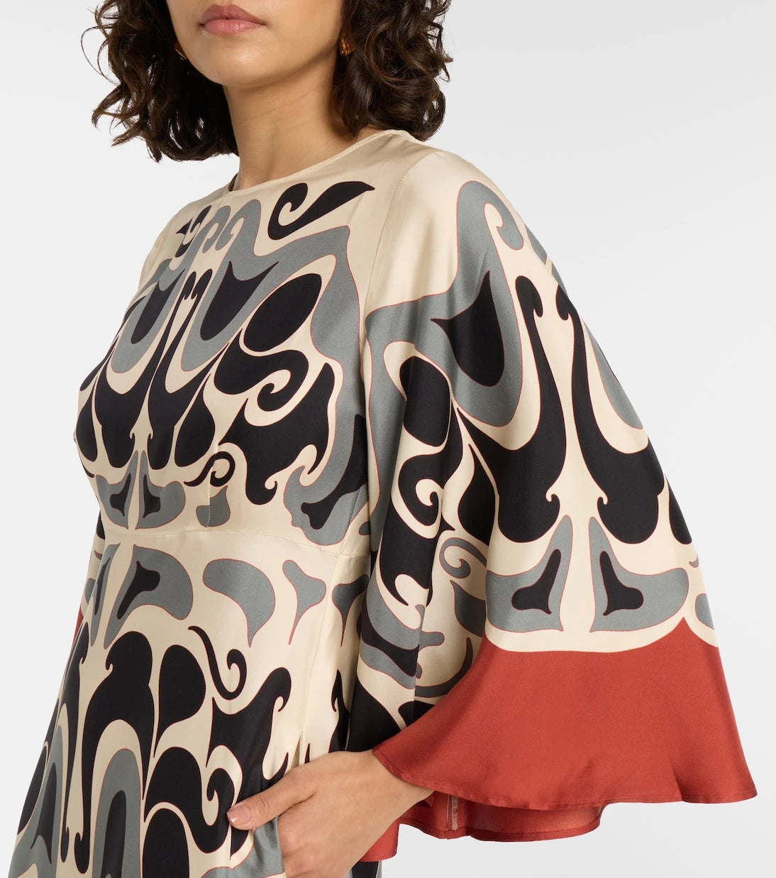 La DoubleJ - Phoenix Placée silk twill maxi dress