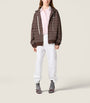 Cotton Stripe Zip-Up Hoodie
