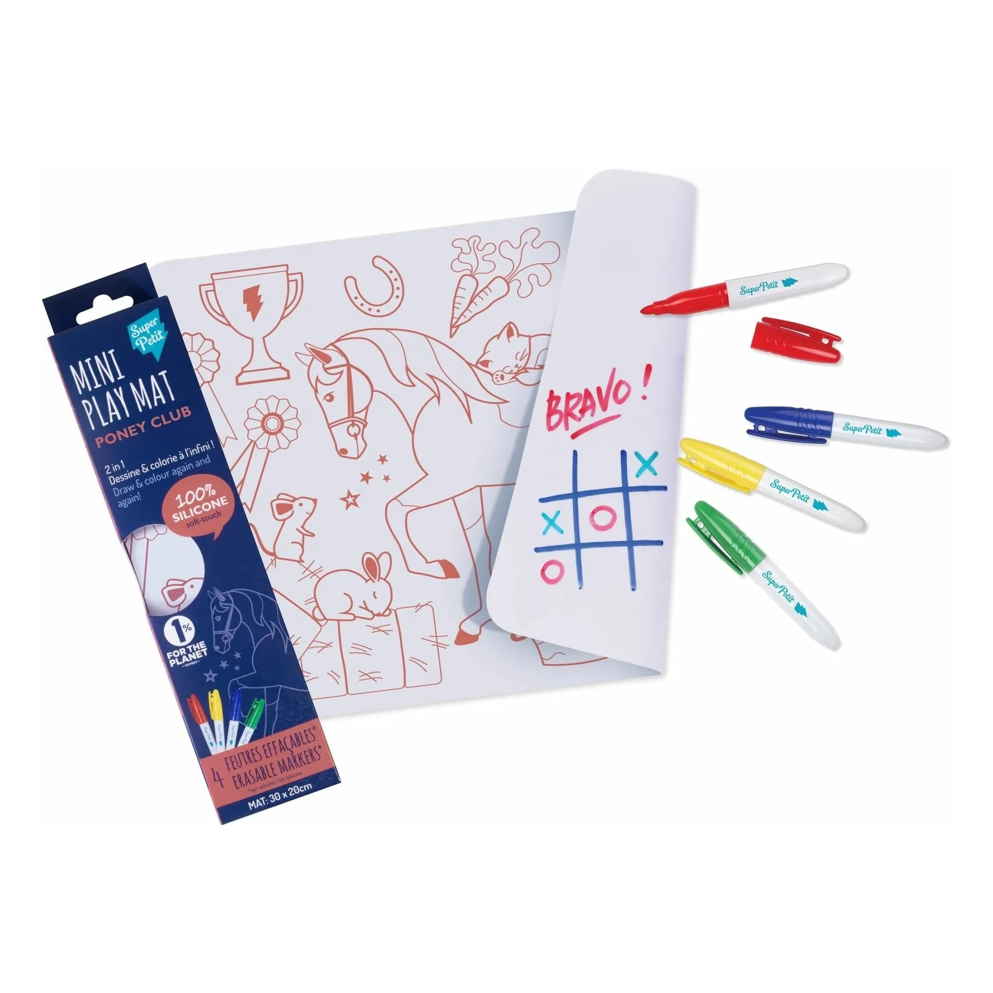 Superpetit - Pony mini coloring set with 4 markers