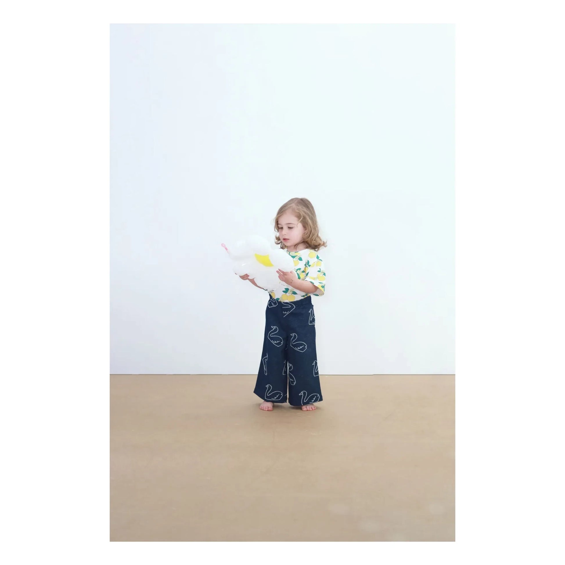 Tinycottons - Orange organic cotton T-shirt | White