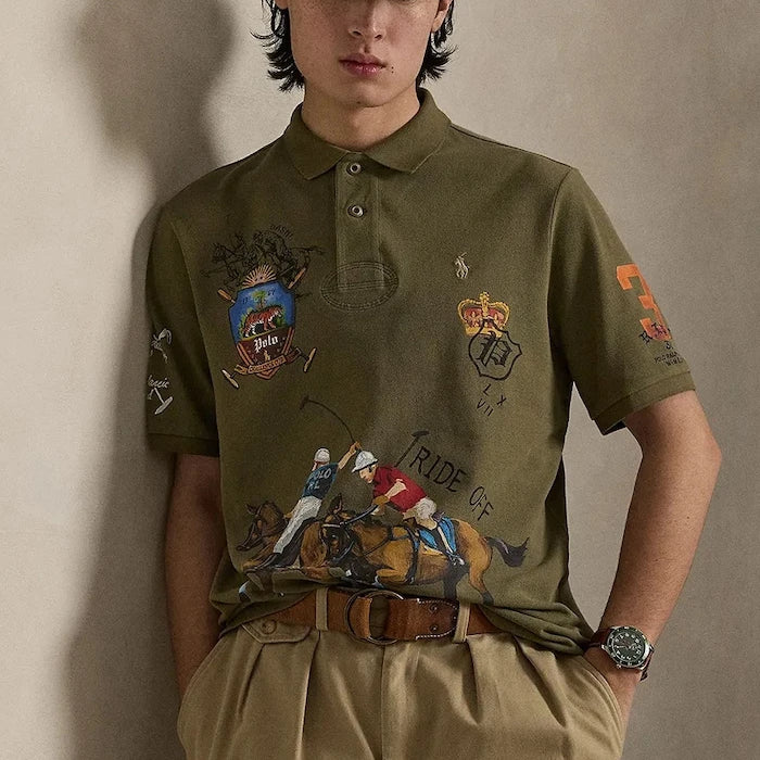 Polo Ralph Lauren тениска с яка мъжка от памук