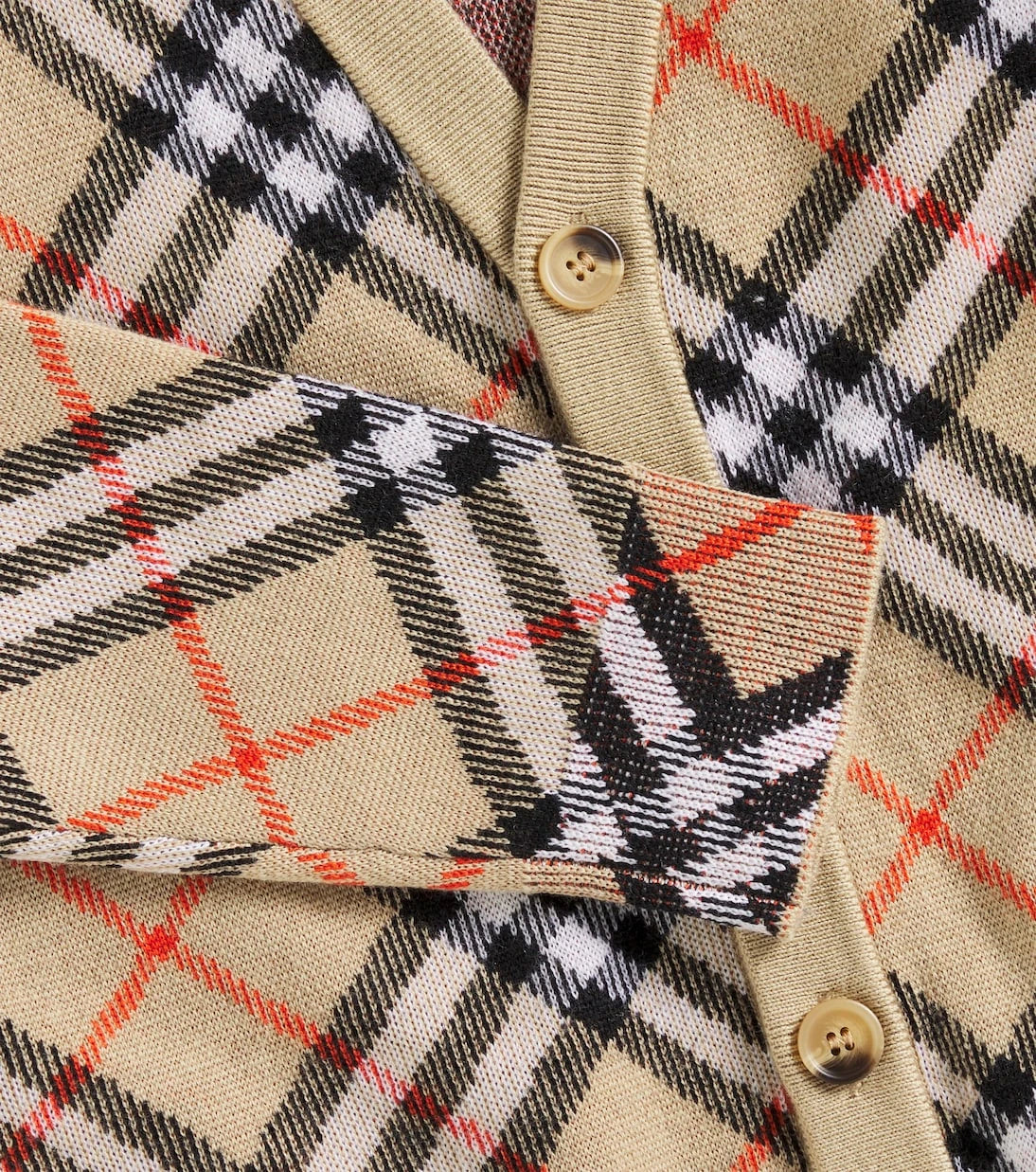 Burberry Kids - Burberry Check wool cardigan