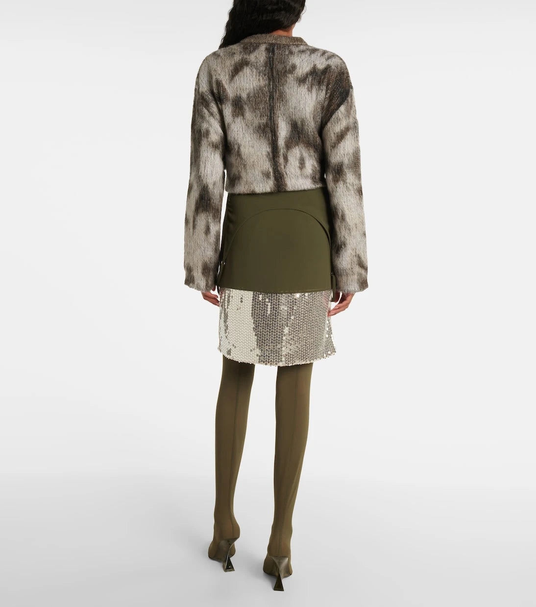 The Attico - Sequined midi skirt