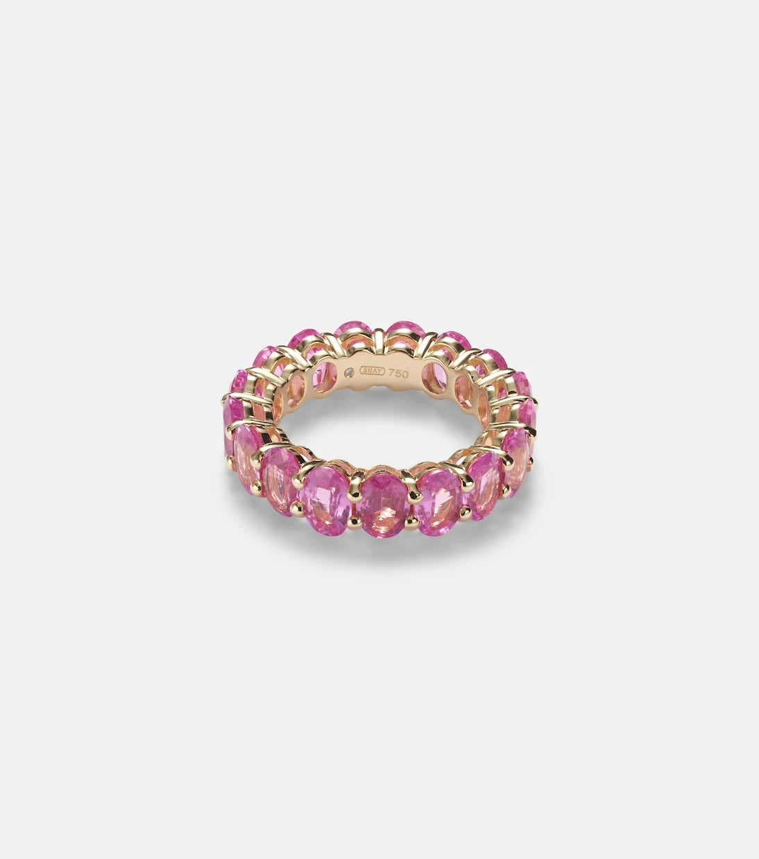Shay Jewelry - خاتم إترنيتي من الذهب عيار 18 قيراطًا مرصّع بالياقوت