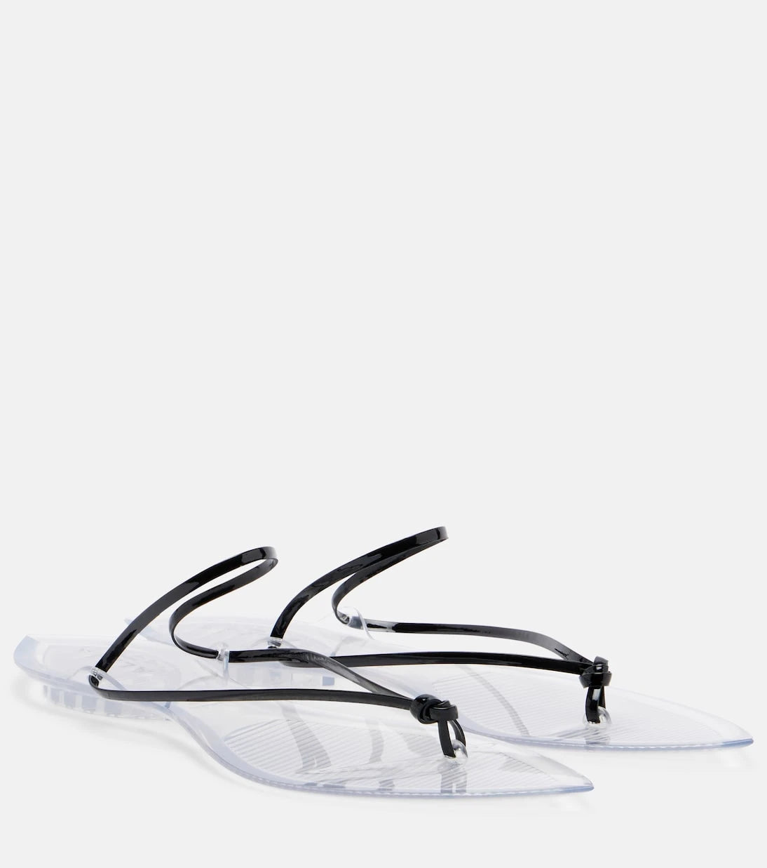 Alaïa - Invisible leather thong sandals