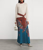 Etro Multi Silk Paisley Maxi Skirt