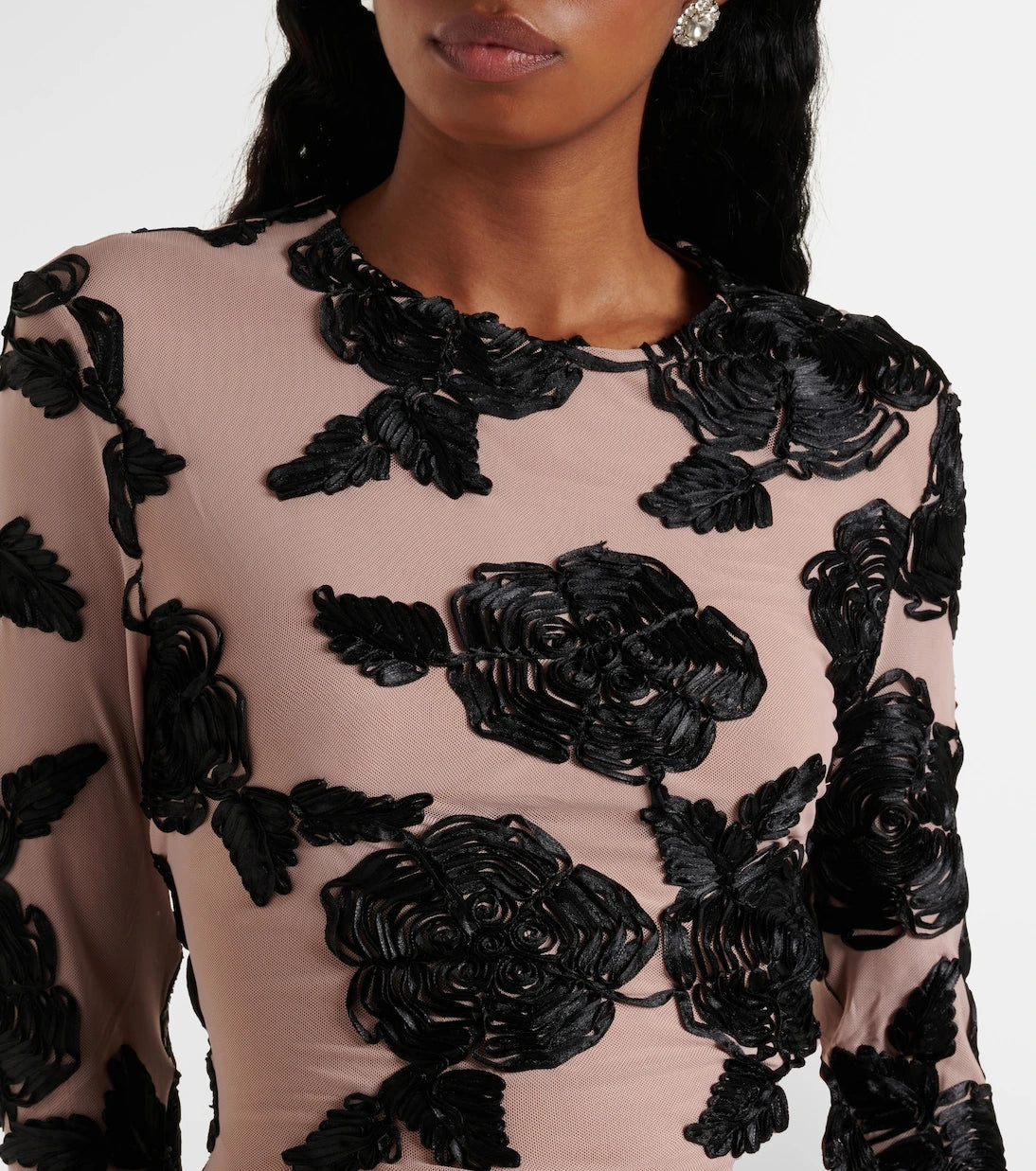Rotate - Floral mesh minidress