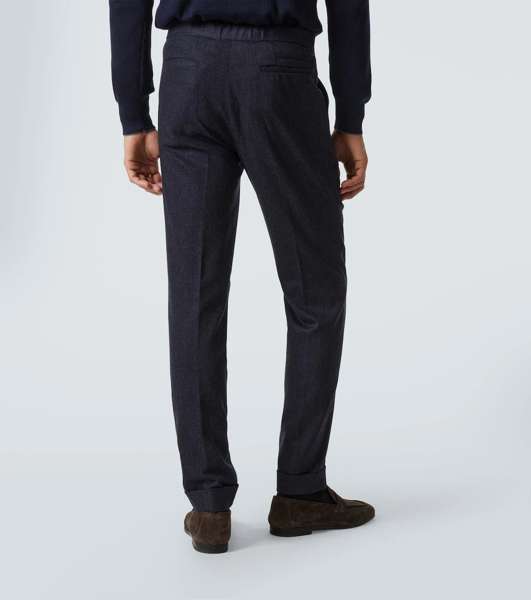 Thom Sweeney - بنطلون صوف بقصة مستقيمة