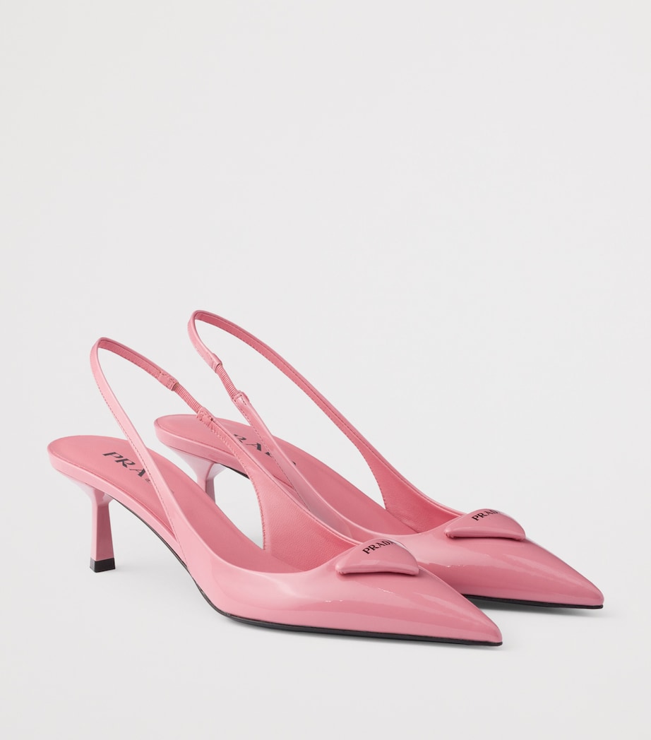 Prada Patent Leather Slingback Pumps 55
