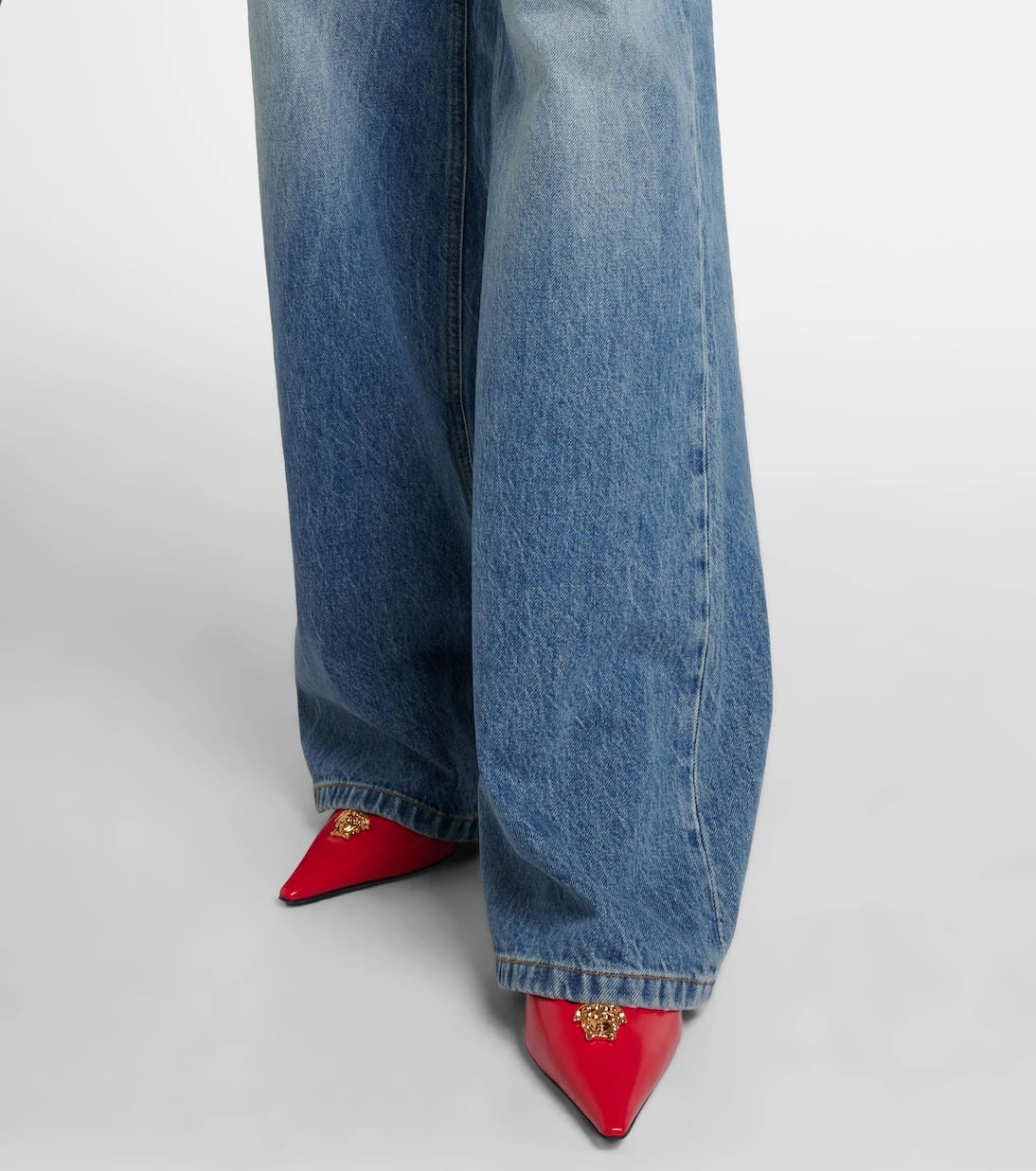 Versace - Mid-rise wide-leg jeans