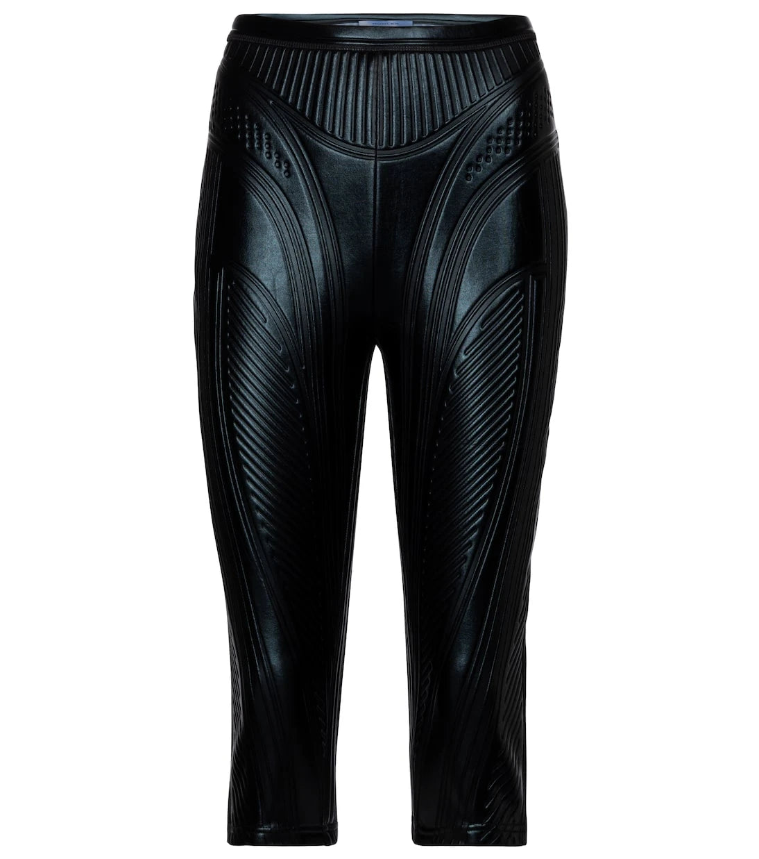 Mugler - Embossed scuba biker shorts
