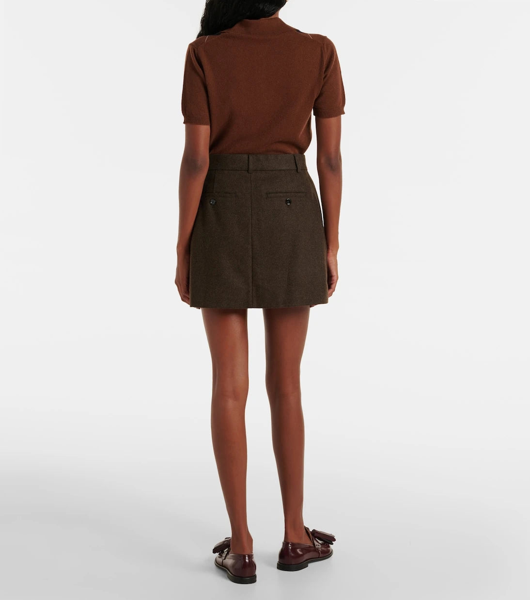 Ami Paris - Wool flannel miniskirt