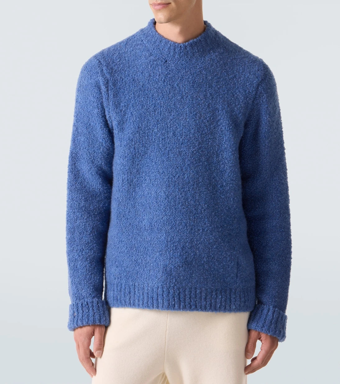 God's True Cashmere - Cloud cashmere sweater with lapis lazuli