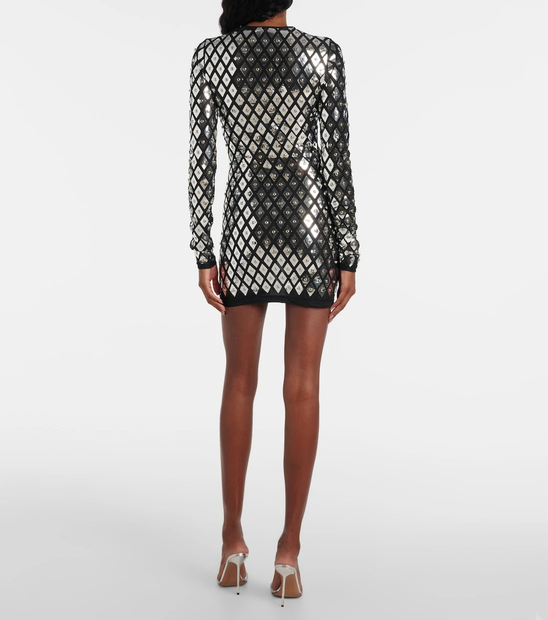 Rabanne - Studded jersey minidress