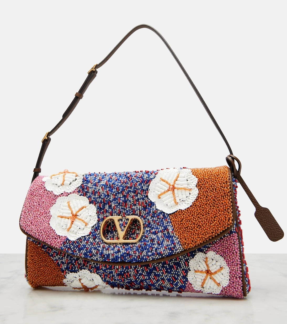 Valentino Garavani - DeVain Small floral embellished shoulder bag