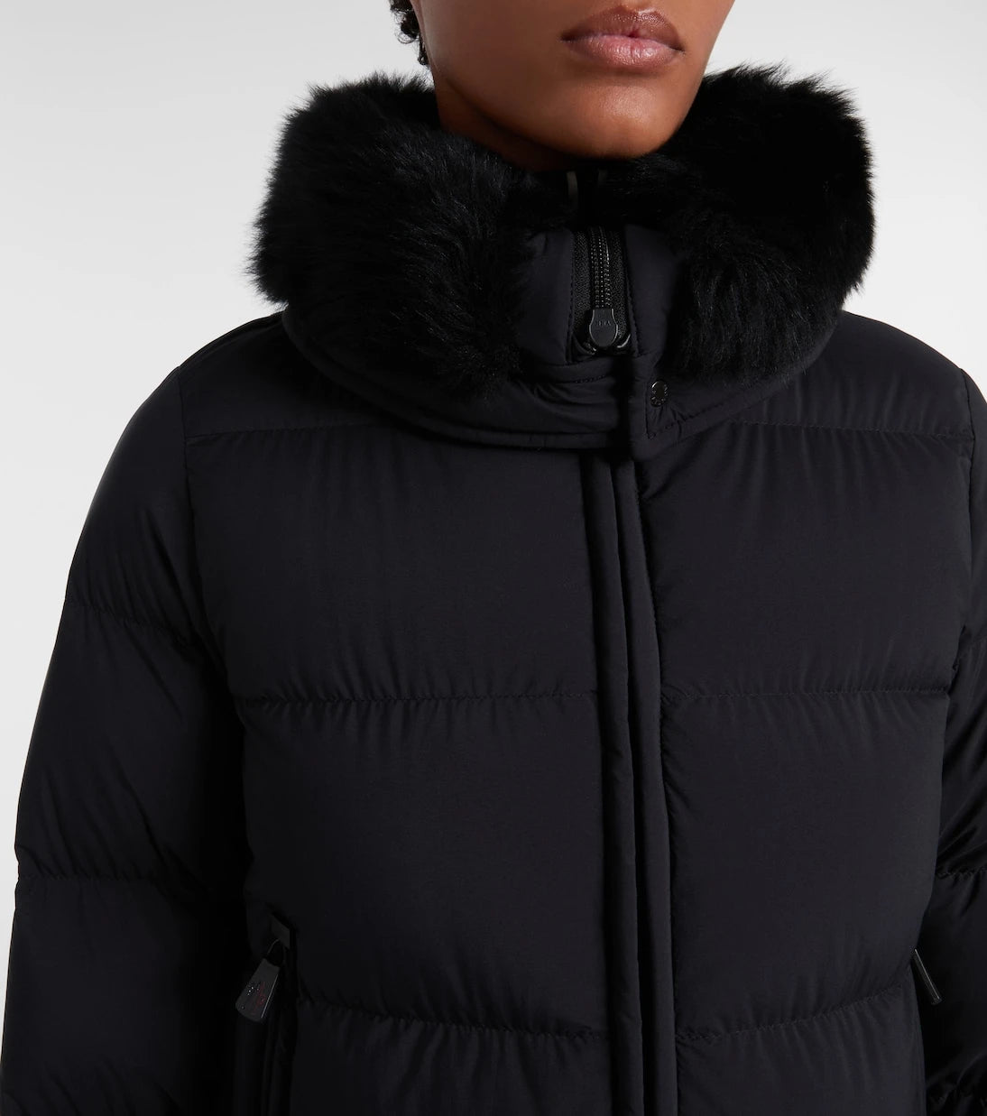 Moncler Grenoble - Arabbas shearling-trimmed hooded down ski jacket