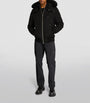 Moose Knuckles Black Down-Filled Bomber Jacket