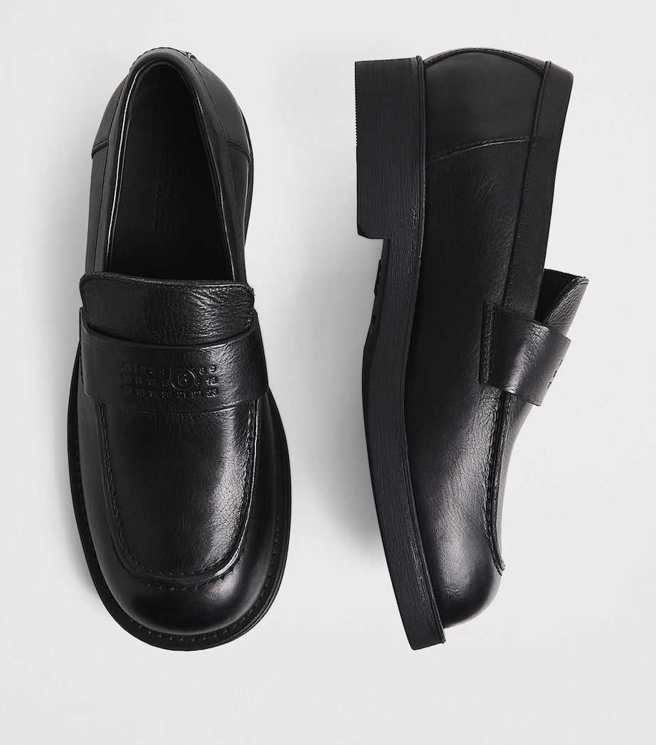 MM6 Maison Margiela Leather City Biker Loafers