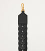 Black Leather Interlace Bag Strap