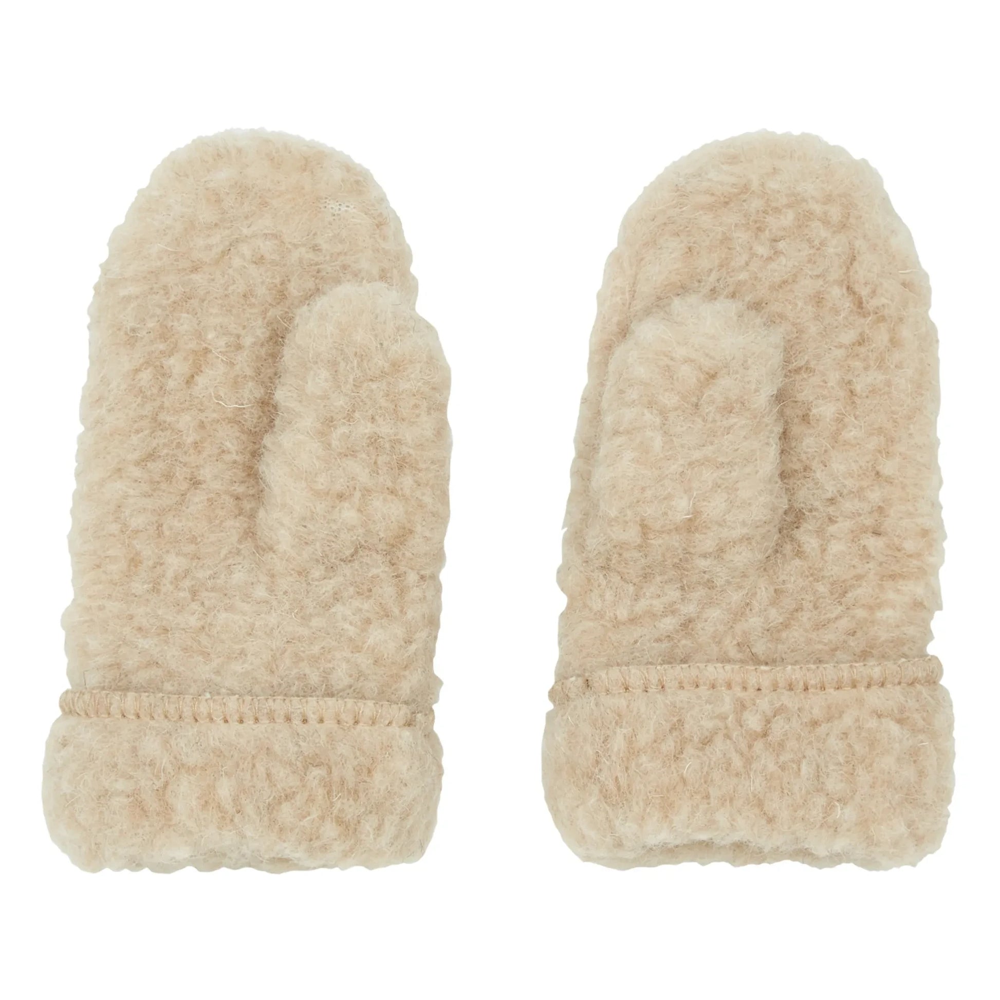 Alwero - Shearling Mittens | Beige