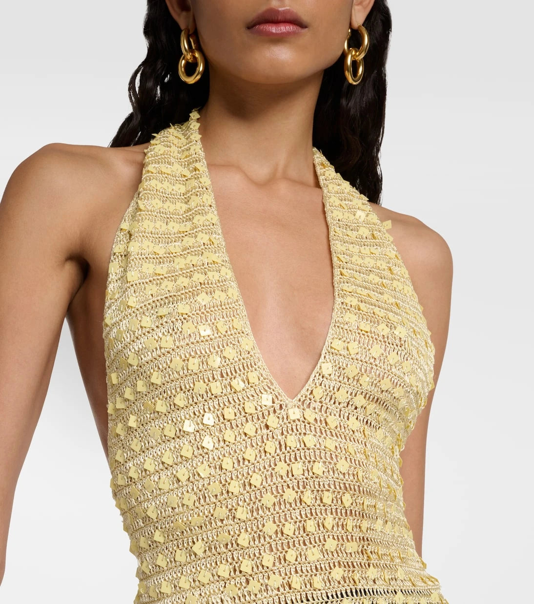 Aya Muse - Sequined halterneck mini dress