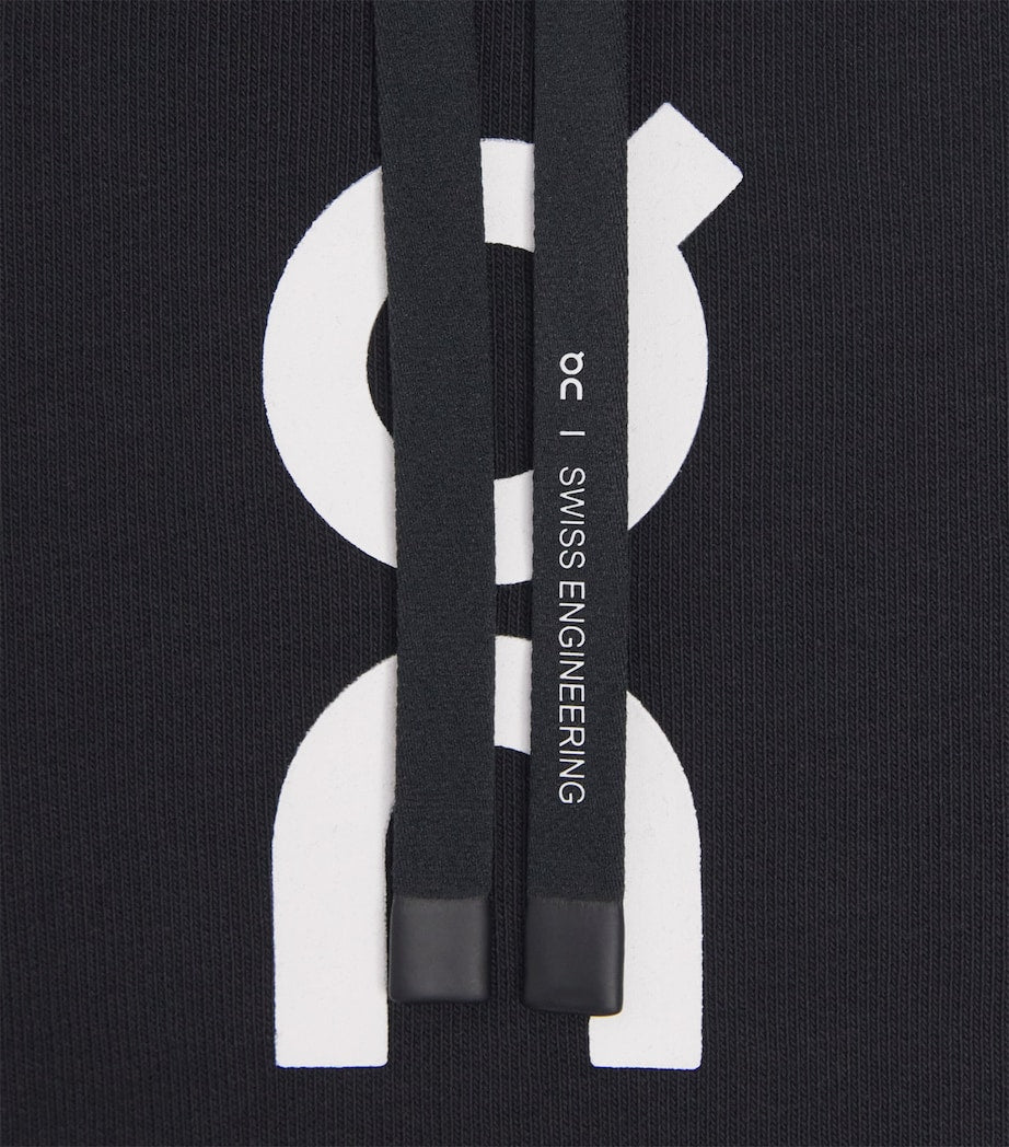 Black Organic Cotton-Blend Club Hoodie