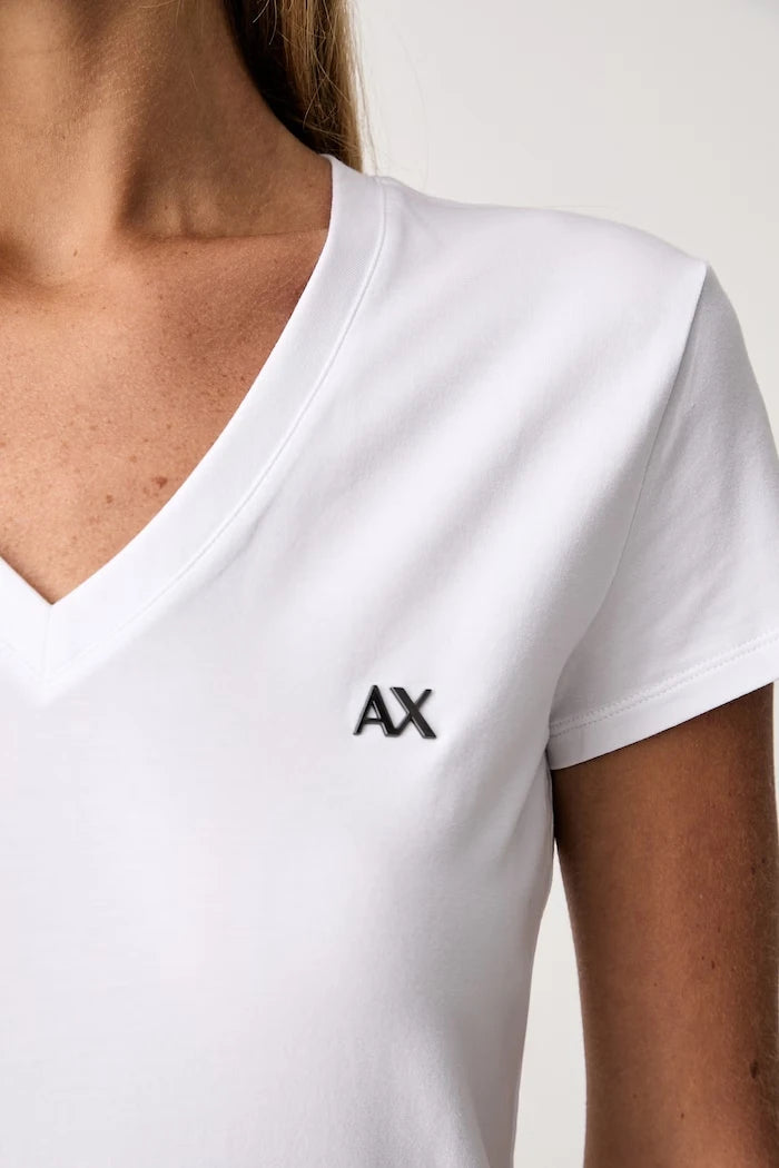 Armani Exchange basic kadın pamuklu elastan tişört