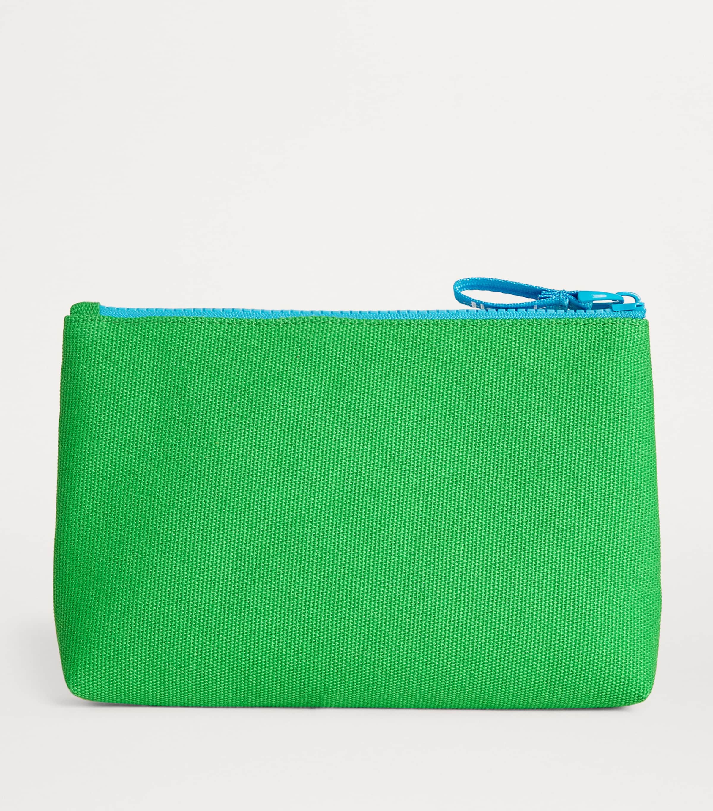 Green Small Cotton Logo Pouch