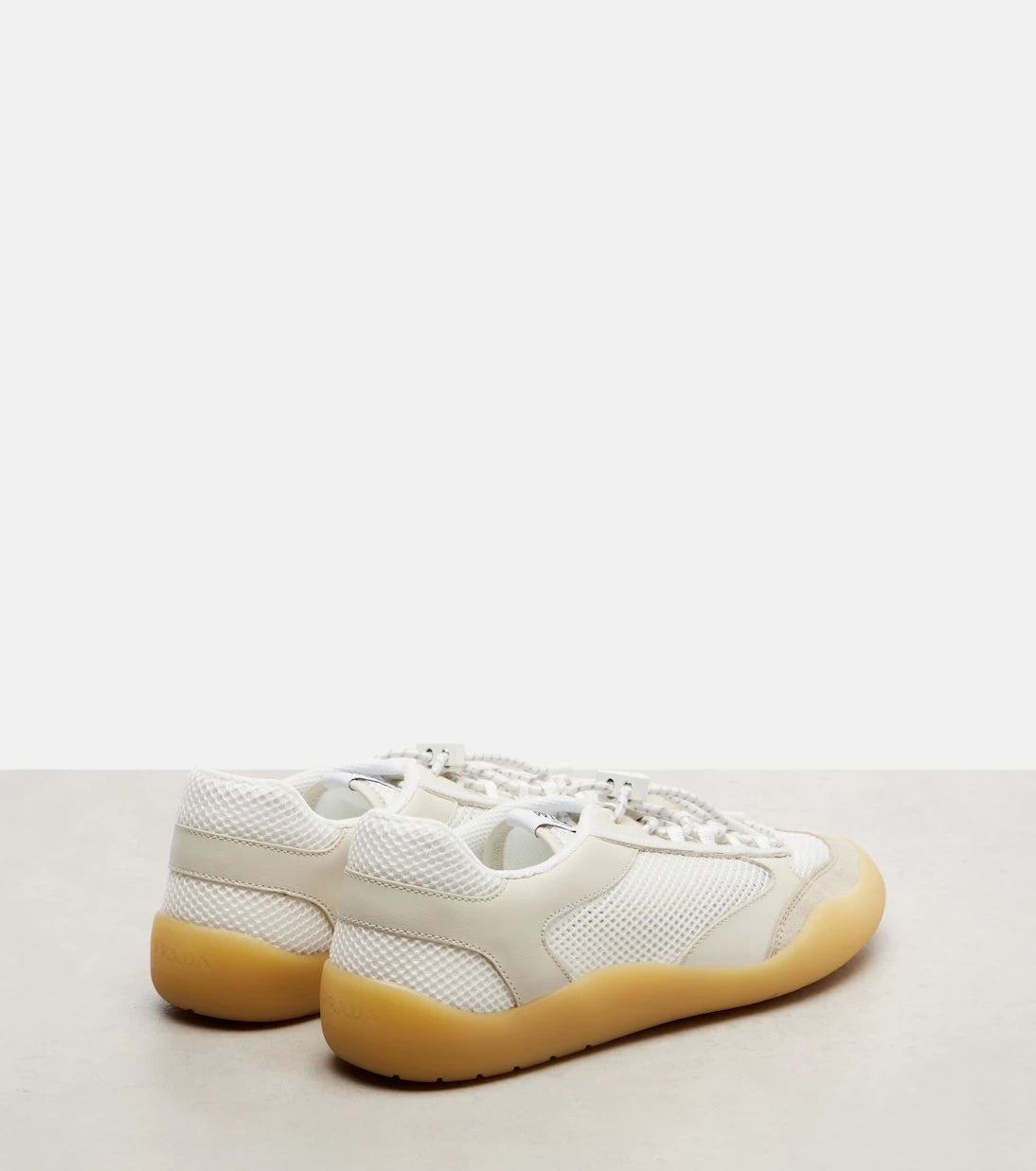 Prada - Speedrock leather-trimmed sneakers