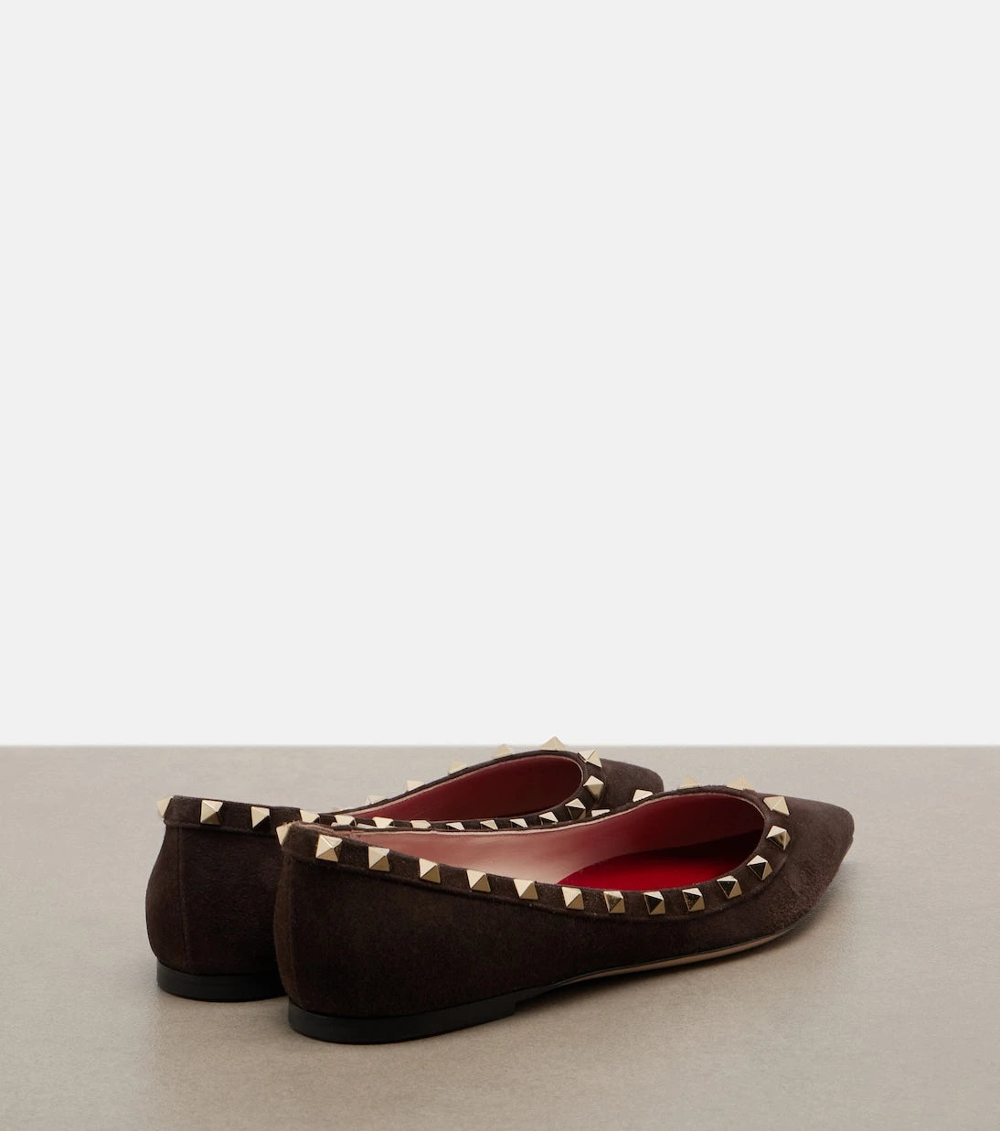 Valentino Garavani - Rockstud suede ballet flats