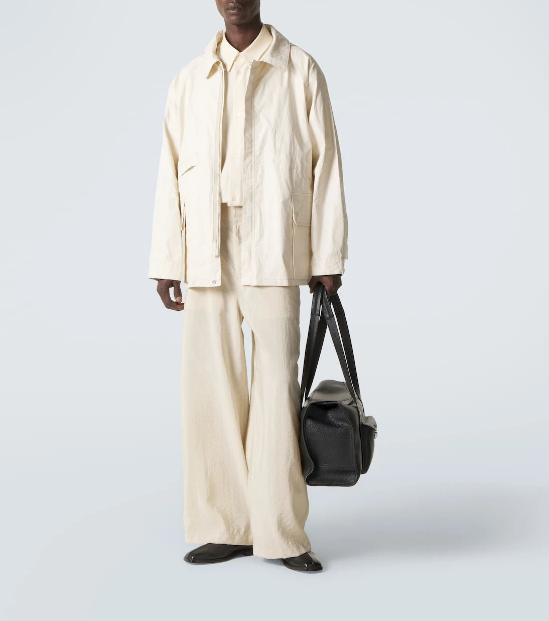 Lemaire - Hooded coated linen-blend raincoat