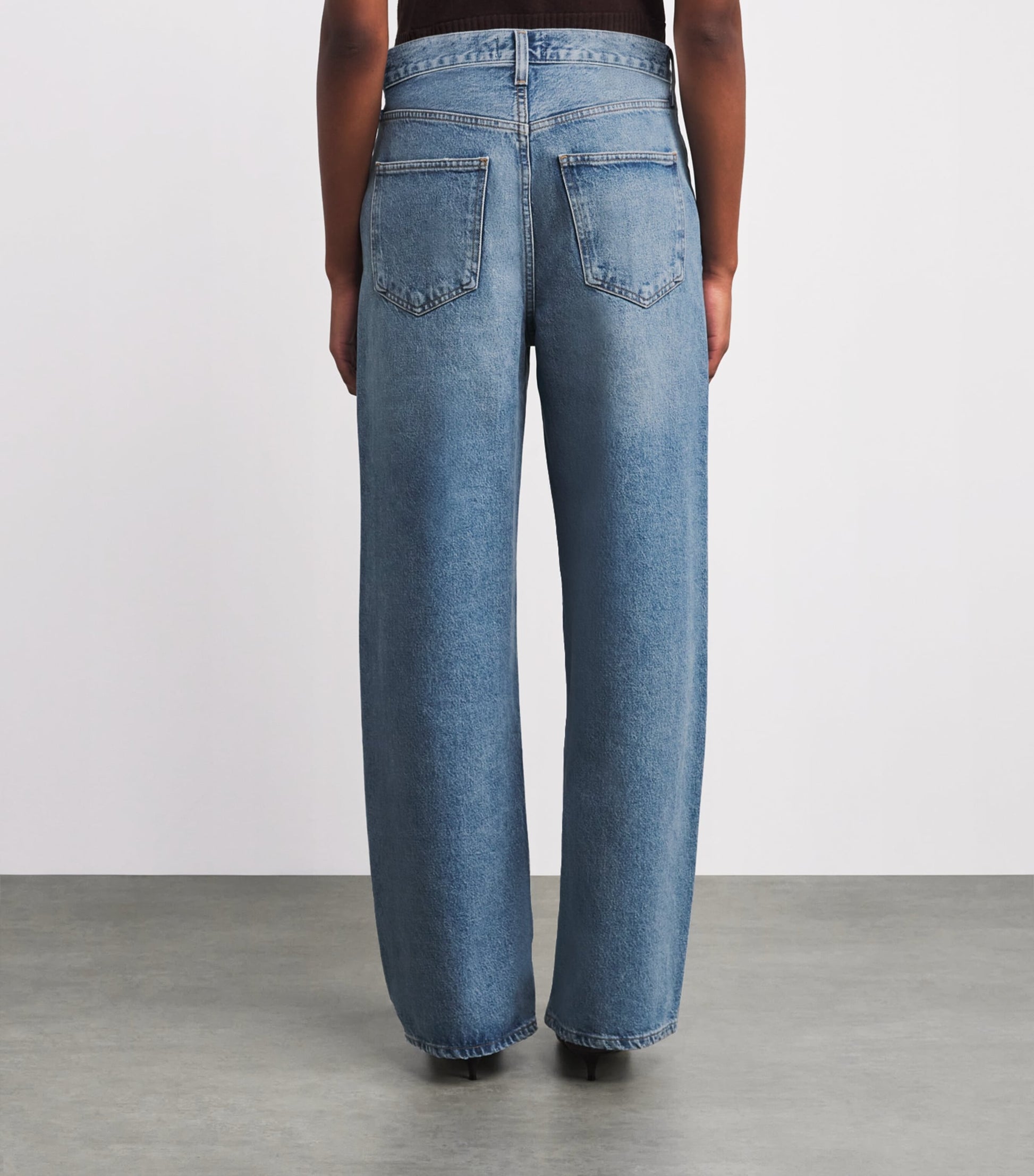 AGOLDE Blue Low Curve Wide-Leg Jeans