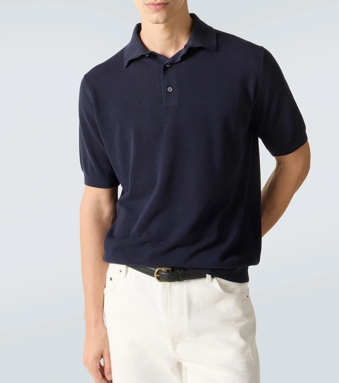 Lardini - Cotton piqué polo shirt
