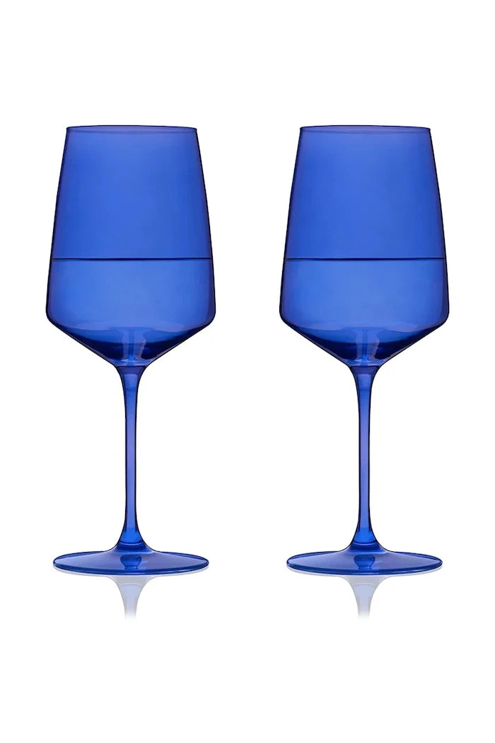 Viski комплект чаши за вино от цветно стъкло 650 ml