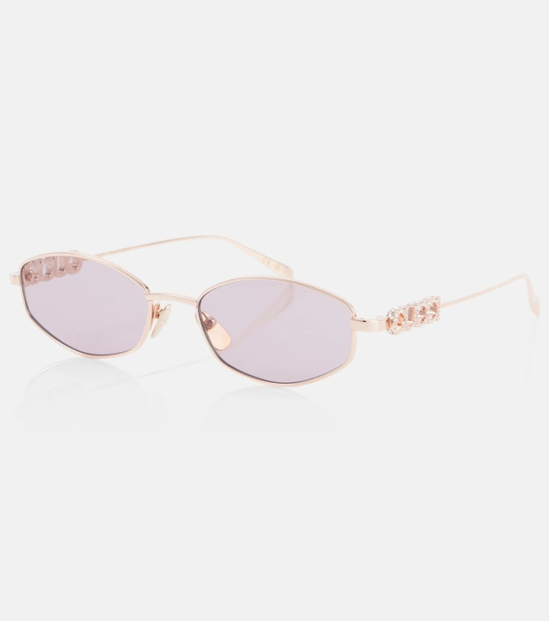 Gucci - Logolu, oval güneş gözlüğü