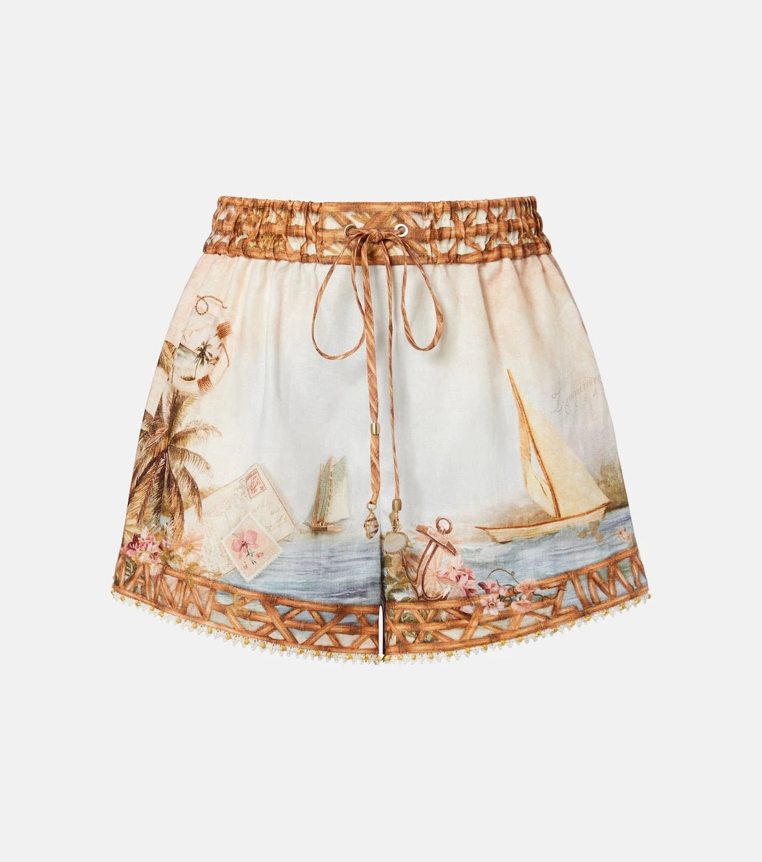 Zimmermann - Mahon printed linen shorts
